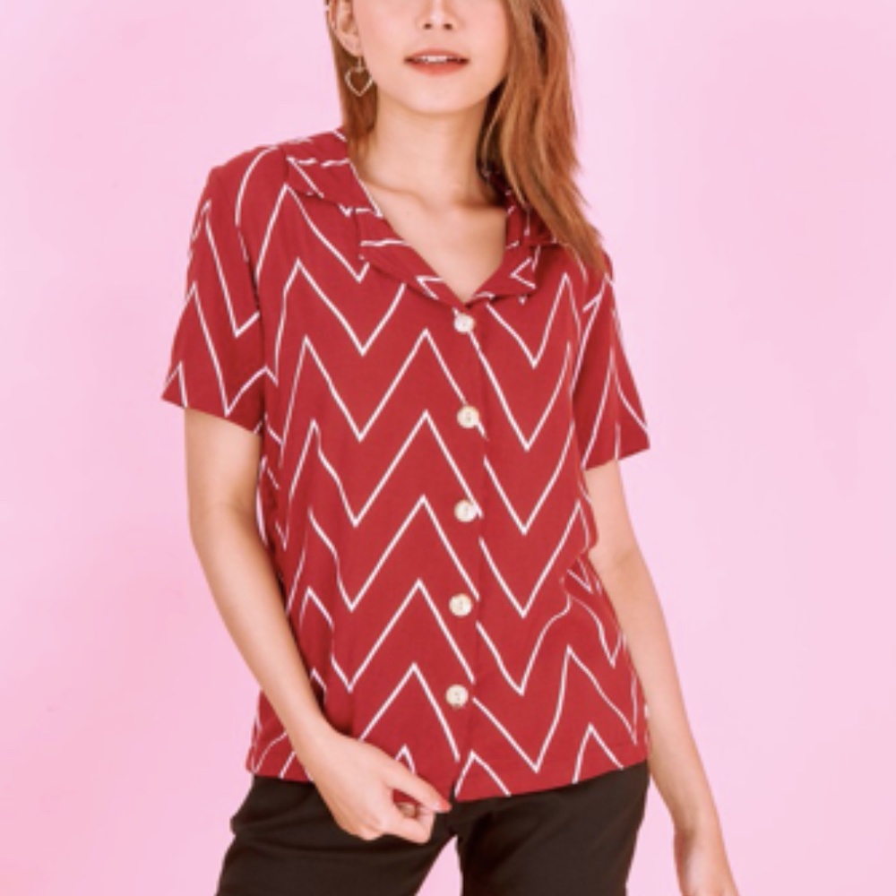 polo zigzag print